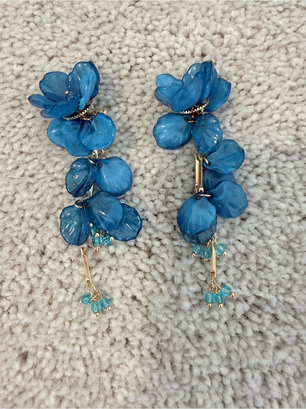Anthropologie floral drop earrings